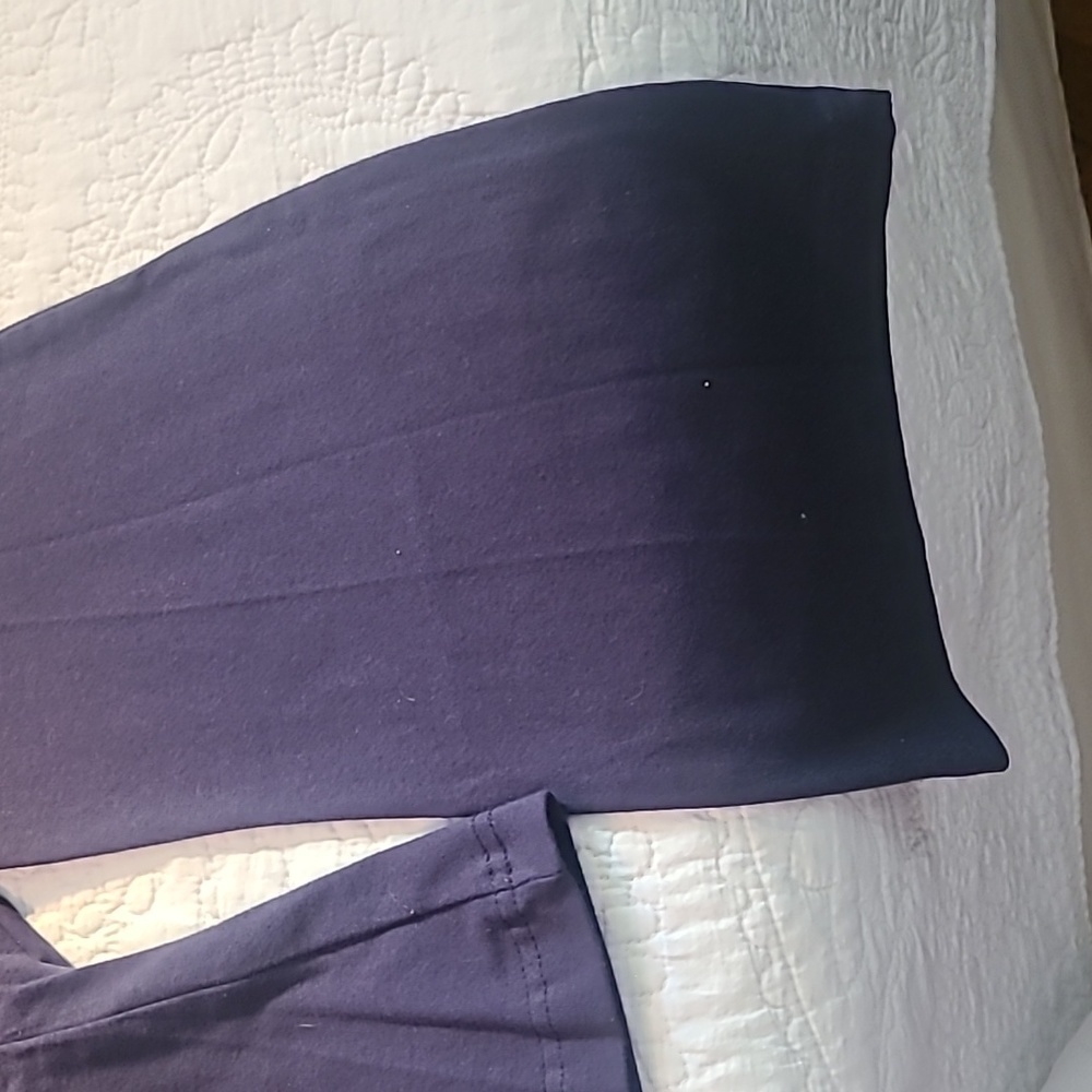 Shades of love blue yoga pants sz small blue flared just bella logo - Picture 4 of 4